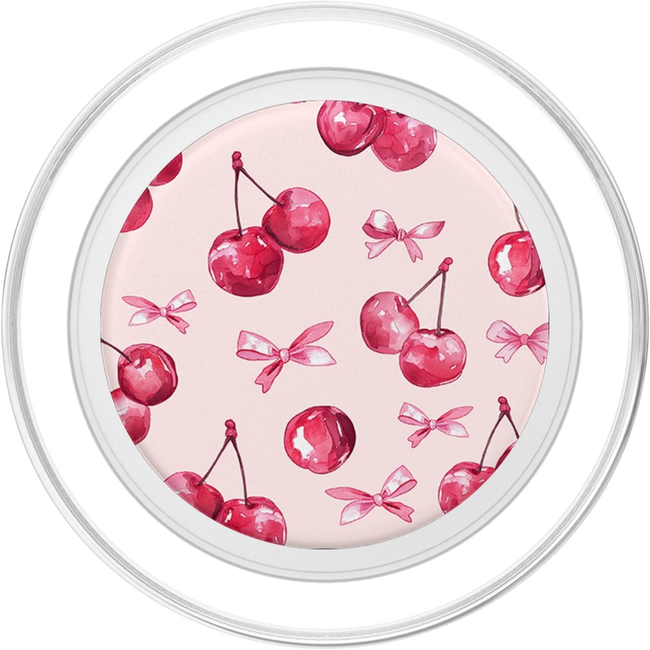 imageCoquette Cherry and Pink Bow PopSockets Adhesive PopGripMagnetic PopGrip