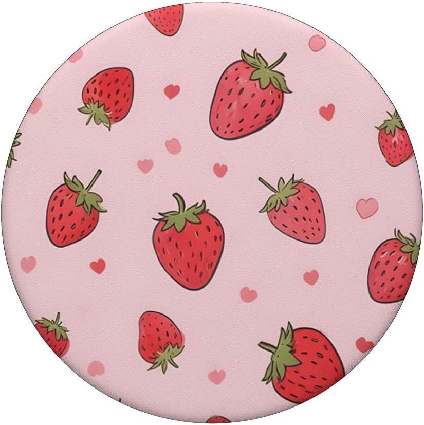 imageCute Pink Strawberry PopSockets Adhesive PopGripAdhesive PopGrip