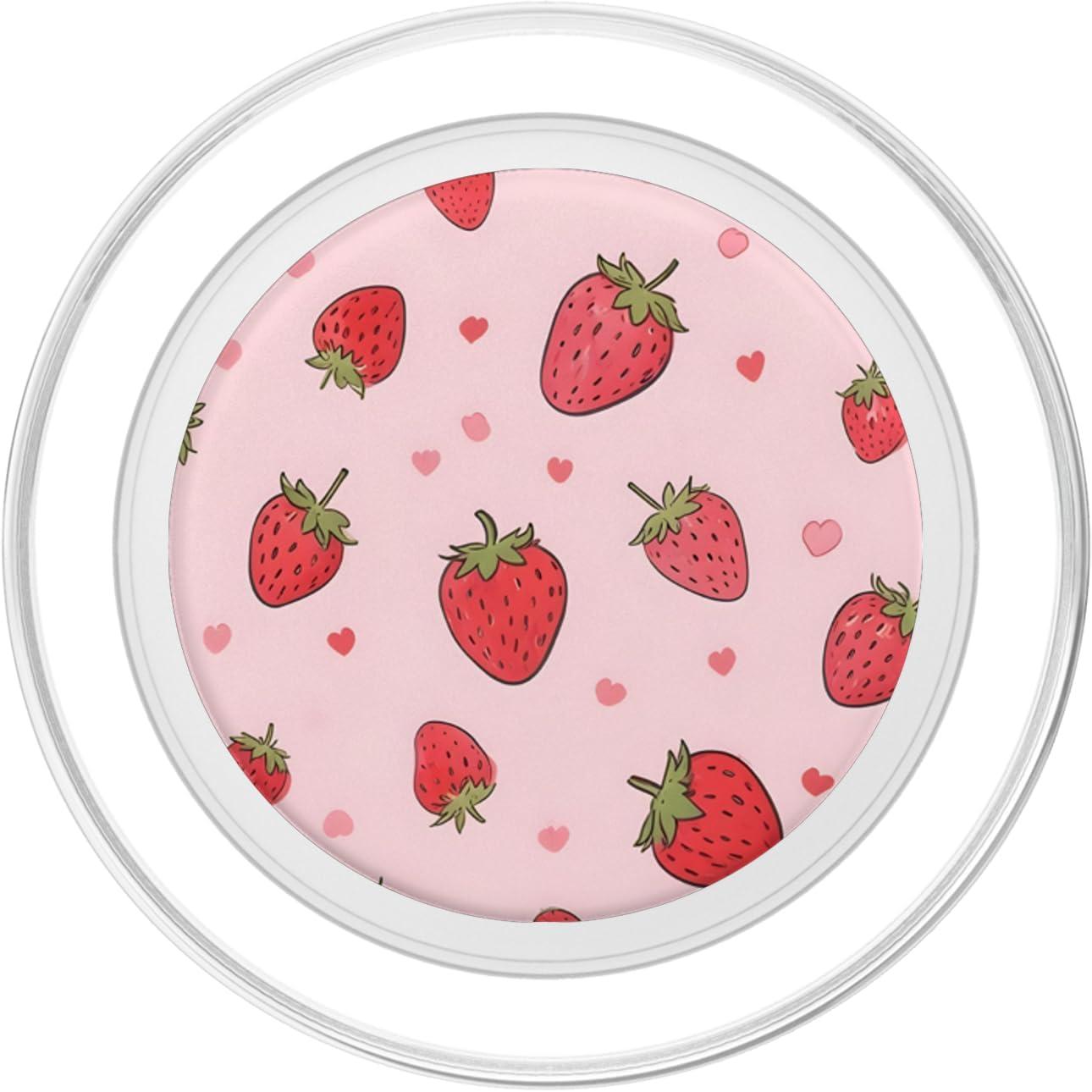 imageCute Pink Strawberry PopSockets Adhesive PopGripMagnetic PopGrip