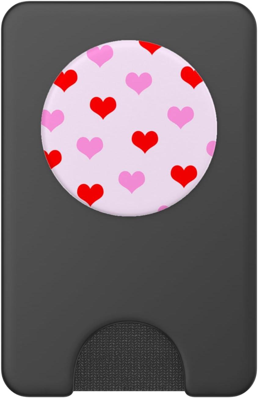 imageHeart Pattern Valentines Day PopSockets Adhesive PopGripMagnetic PopWallet