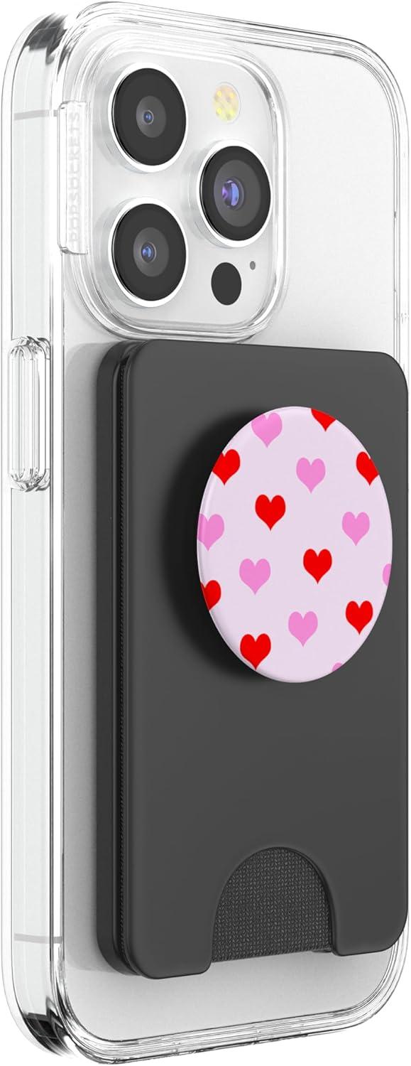imageHeart Pattern Valentines Day PopSockets Adhesive PopGripMagnetic PopWallet