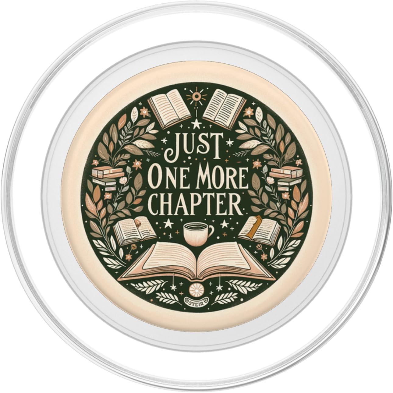 imageJust One More Chapter Bookish Book Reading Beige PopSockets Adhesive PopGripMagnetic PopGrip