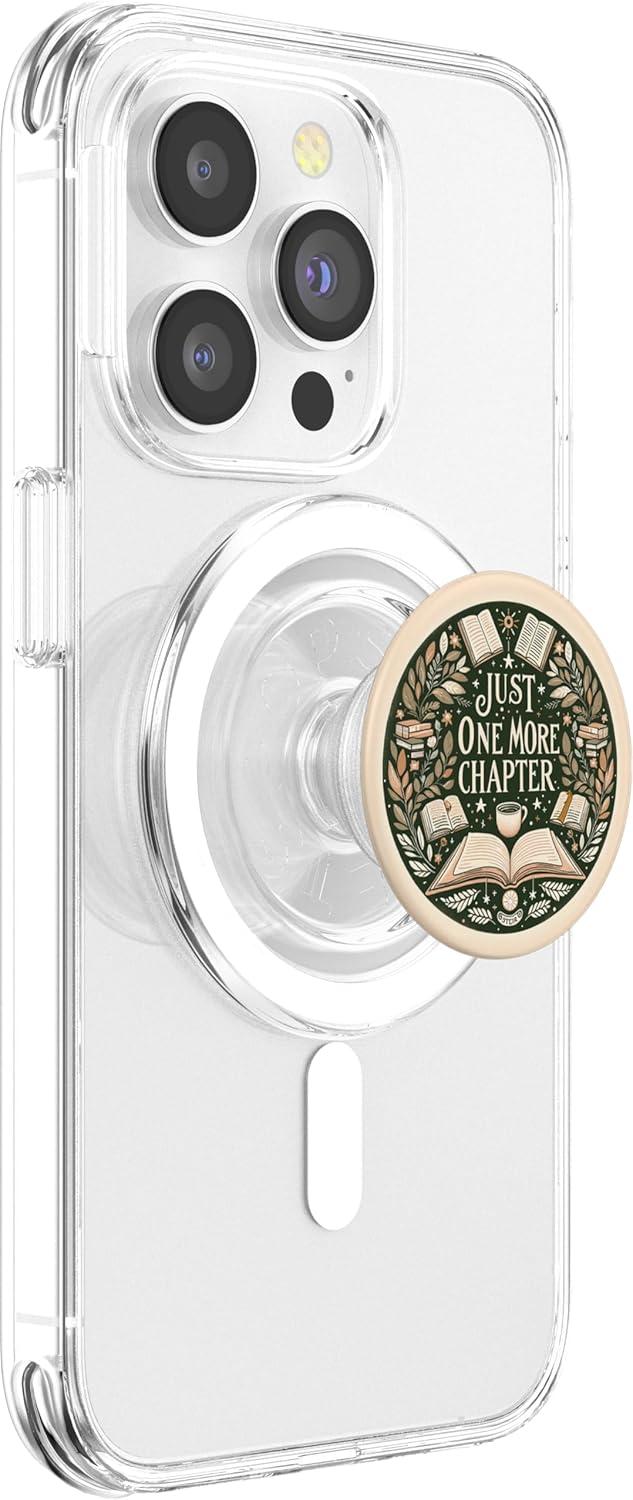 imageJust One More Chapter Bookish Book Reading Beige PopSockets Adhesive PopGripMagnetic PopGrip