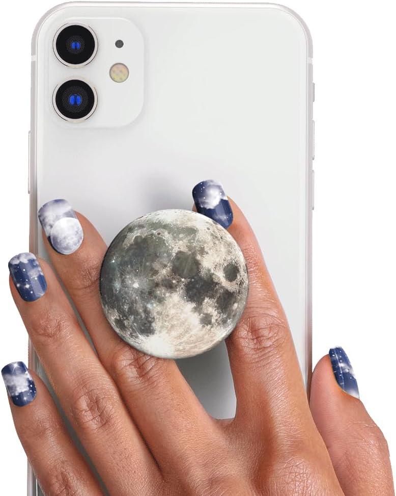 imagePopSockets 30 Gel Nails and Matching PopGrip with Swappable Top for Phones and Tablets Moon