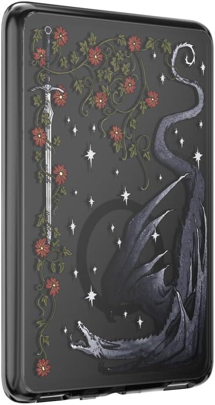 imagePopSockets Kindle Paperwhite Case 12th Gen 7 202425 Signature Edition amp Colorsoft Slim Protective Cover with Builtin MagSafe Ring for MagSafe PopGrip EReader Accessory Dragon Sterling