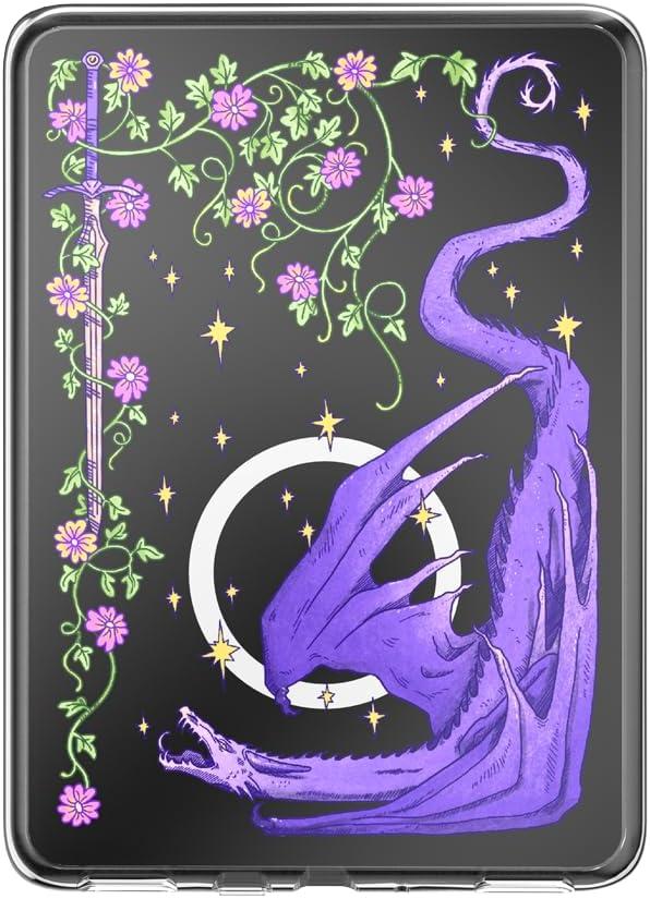 imagePopSockets Kindle Paperwhite Case 12th Gen 7 202425 Signature Edition amp Colorsoft Slim Protective Cover with Builtin MagSafe Ring for MagSafe PopGrip EReader Accessory Dragon Violet