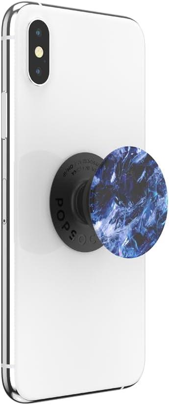 imagePopSockets Phone Grip with Expanding Kickstand Adhesive Grip Black IceGeometric