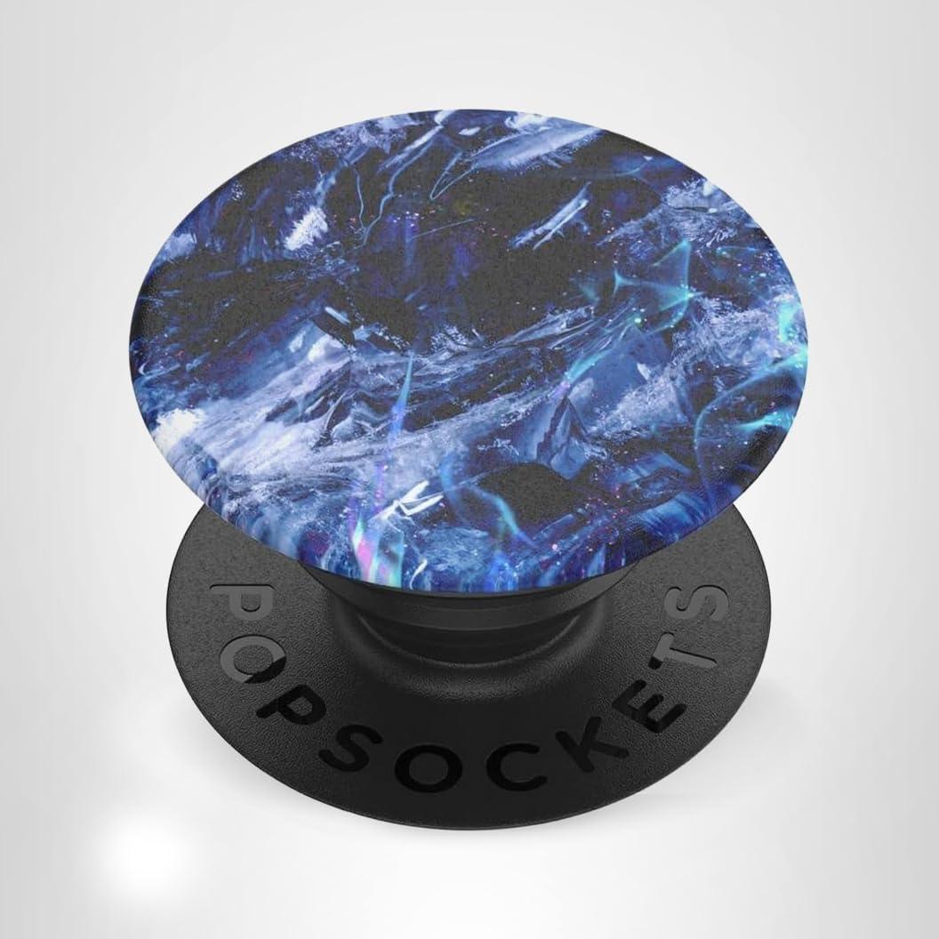 imagePopSockets Phone Grip with Expanding Kickstand Adhesive Grip Black IceGeometric