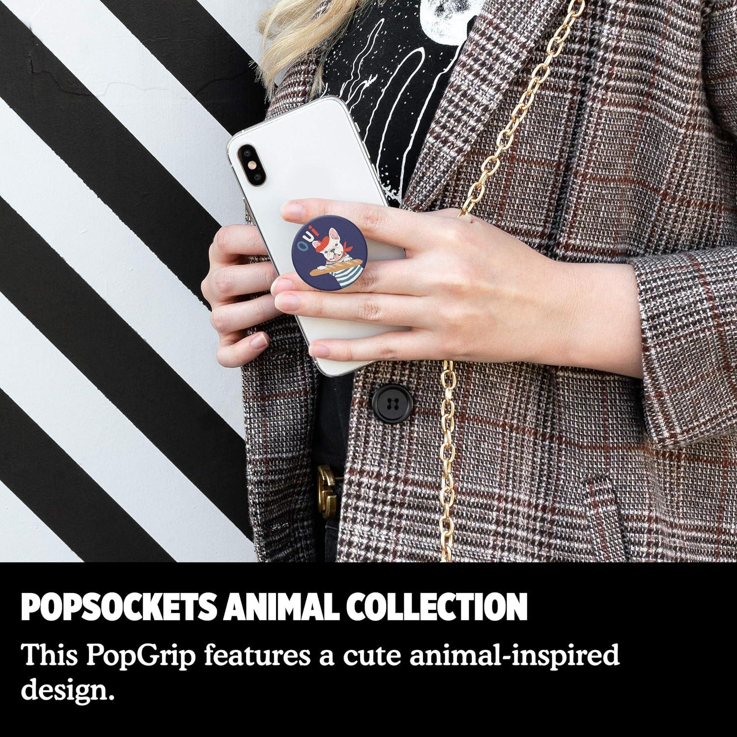 imagePopSockets Phone Grip with Expanding Kickstand Adhesive Grip Cactus PalFrenchie