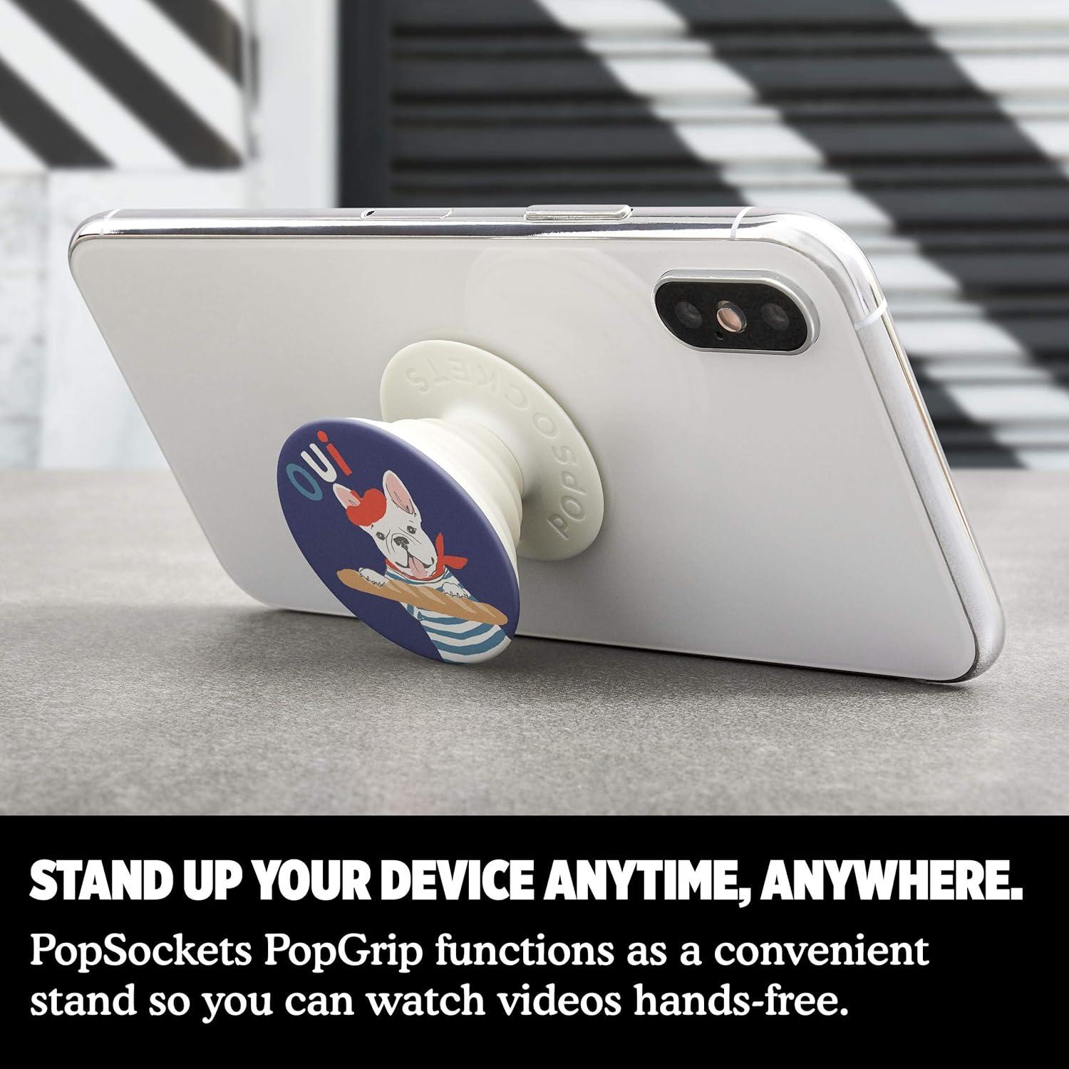 imagePopSockets Phone Grip with Expanding Kickstand Adhesive Grip Cactus PalFrenchie
