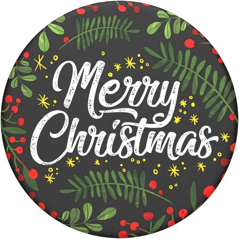 imagePopSockets Phone Grip with Expanding Kickstand Adhesive Grip Merry Christmas