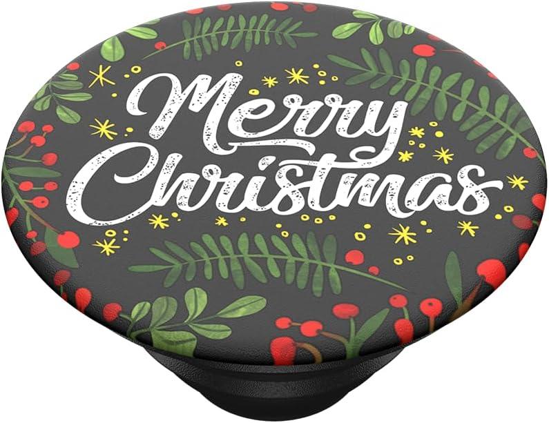 imagePopSockets Phone Grip with Expanding Kickstand Adhesive Grip Merry Christmas