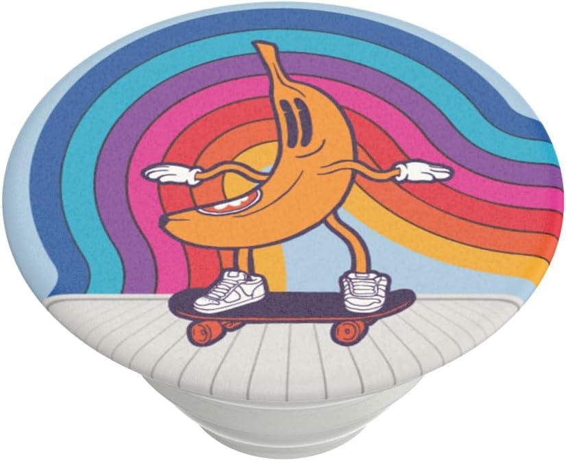 imagePopSockets Phone Grip with Expanding Kickstand Adhesive Grip Retro Banana