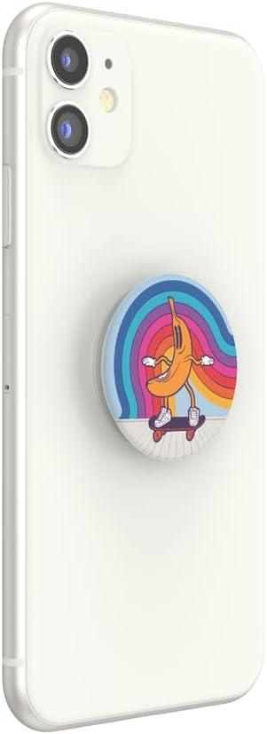imagePopSockets Phone Grip with Expanding Kickstand Adhesive Grip Retro Banana