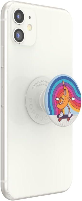 imagePopSockets Phone Grip with Expanding Kickstand Adhesive Grip Retro Banana