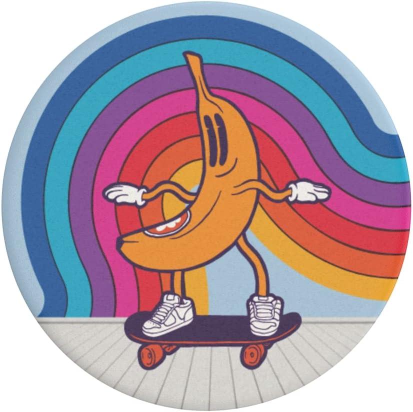 imagePopSockets Phone Grip with Expanding Kickstand Adhesive Grip Retro Banana