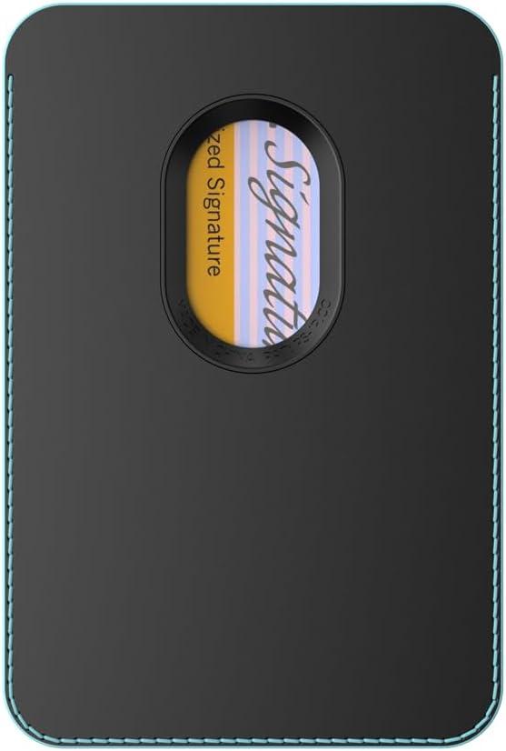 imagePopSockets Phone Wallet with Expanding Grip and Adapter Ring for MagSafe Phone Card Holder Wireless Charging Compatible Wallet Compatible with MagSafe Butterfly Pea BlueBlue