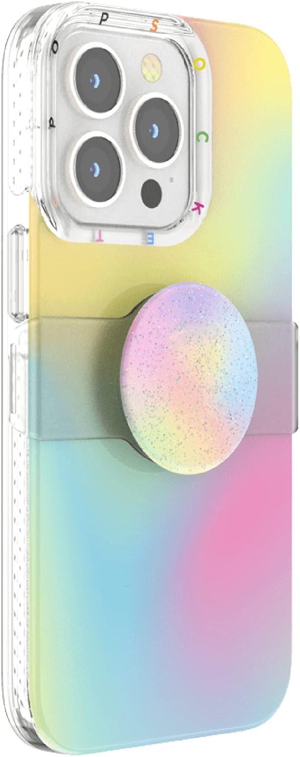 imagePopSockets iPhone 12 12 Pro Case with Repositionable Slide Grip and Compatible with MagSafe AbstractAbstract