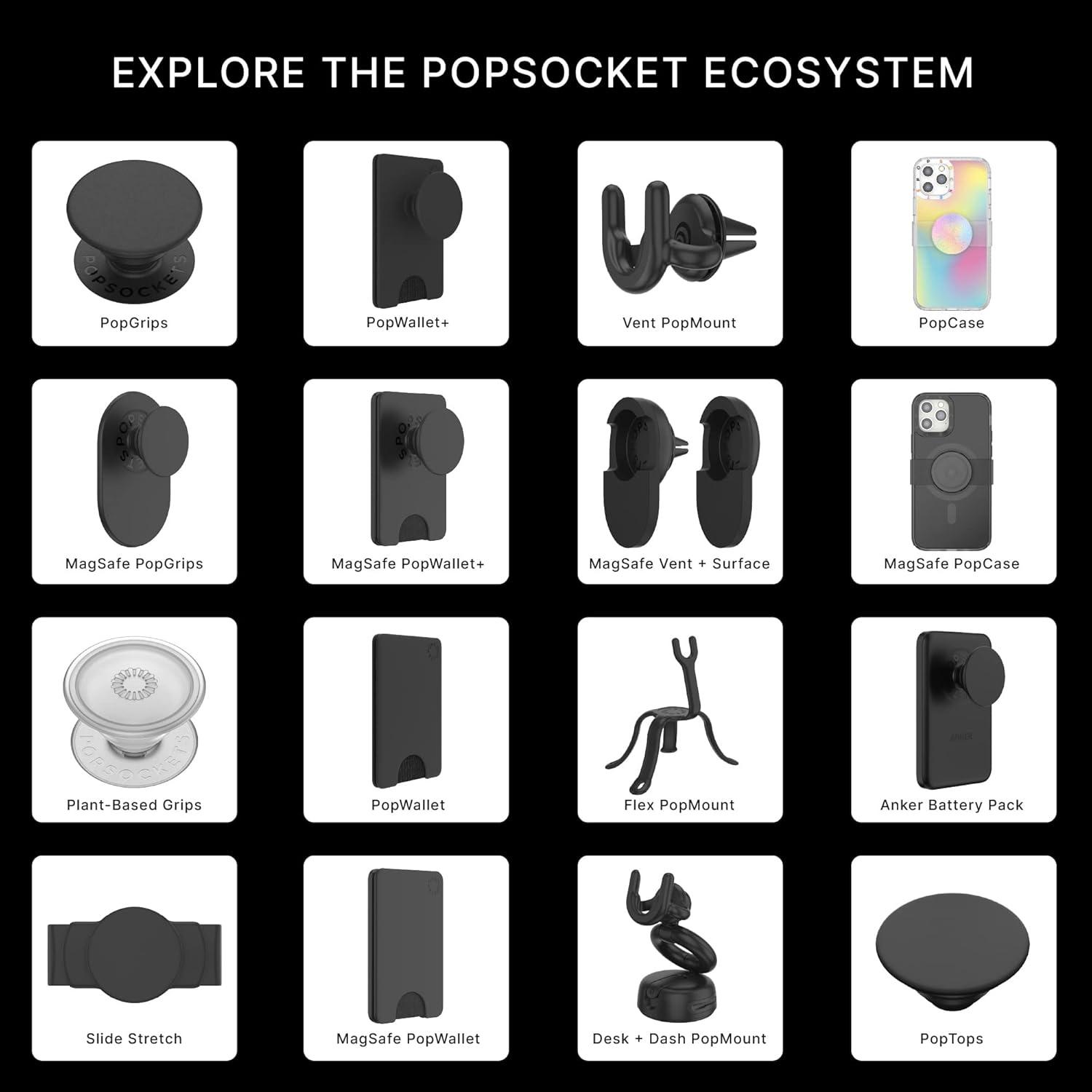 imagePopSockets iPhone 12 12 Pro Case with Repositionable Slide Grip and Compatible with MagSafe AbstractAbstract