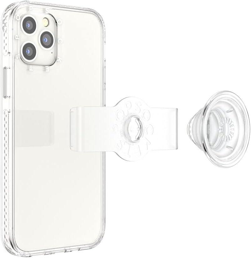 imagePopSockets iPhone 12 12 Pro Case with Repositionable Slide Grip and Compatible with MagSafe AbstractClear