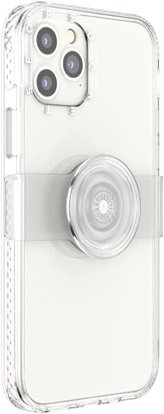 imagePopSockets iPhone 12 12 Pro Case with Repositionable Slide Grip and Compatible with MagSafe AbstractClear