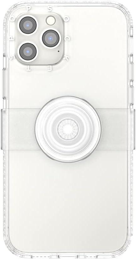 imagePopSockets iPhone 12 12 Pro Case with Repositionable Slide Grip and Compatible with MagSafe AbstractClear