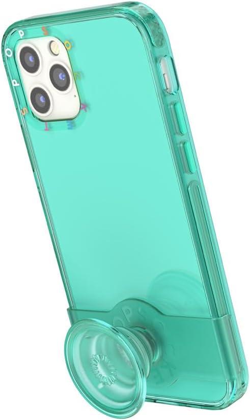 imagePopSockets iPhone 12 12 Pro Case with Repositionable Slide Grip and Compatible with MagSafe AbstractSpearmint