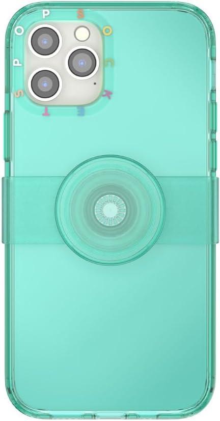 imagePopSockets iPhone 12 12 Pro Case with Repositionable Slide Grip and Compatible with MagSafe AbstractSpearmint