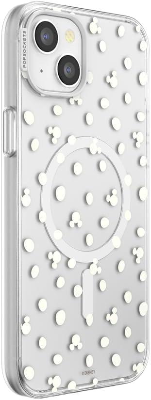 imagePopSockets iPhone 15 Pro Max Case Compatible with MagSafe Phone Case for iPhone 15 Pro Max Wireless Charging Compatible Case Only Mickey Polka DotMickey Polka Dot