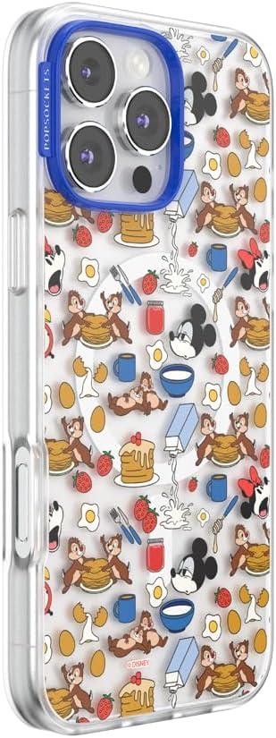 imagePopSockets iPhone 15 Pro Max Case Compatible with MagSafe Phone Case for iPhone 15 Pro Max Wireless Charging Compatible Case Only Mickey Polka DotMickeys Breakfast Buffet