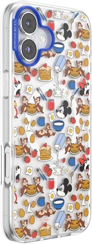 imagePopSockets iPhone 15 Pro Max Case Compatible with MagSafe Phone Case for iPhone 15 Pro Max Wireless Charging Compatible Case Only Mickey Polka DotMickeys Breakfast Buffet