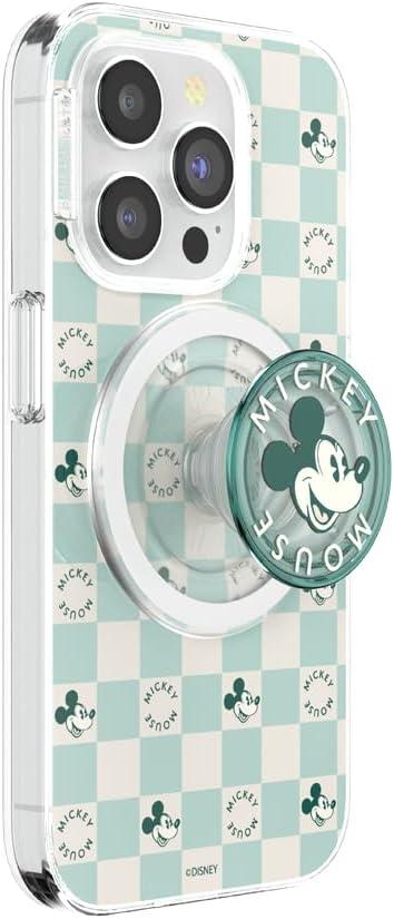 imagePopSockets iPhone 15 Pro Max Case Compatible with MagSafe Phone Case for iPhone 15 Pro Max Wireless Charging Compatible Case Only Mickey Polka DotMickey Classic Check