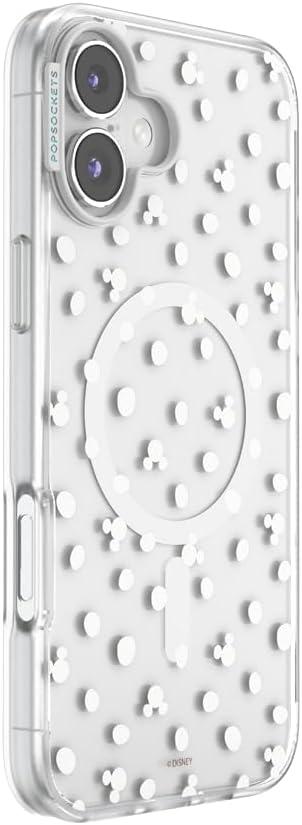 imagePopSockets iPhone 15 Pro Max Case Compatible with MagSafe Phone Case for iPhone 15 Pro Max Wireless Charging Compatible Case Only Mickey Polka DotMickey Polka Dot