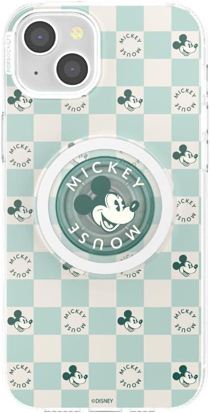 imagePopSockets iPhone 15 Pro Max Case Compatible with MagSafe Phone Case for iPhone 15 Pro Max Wireless Charging Compatible Case Only Mickey Polka DotMickey Classic Check