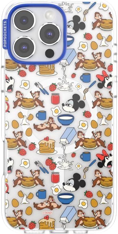 imagePopSockets iPhone 15 Pro Max Case Compatible with MagSafe Phone Case for iPhone 15 Pro Max Wireless Charging Compatible Case Only Mickey Polka DotMickeys Breakfast Buffet