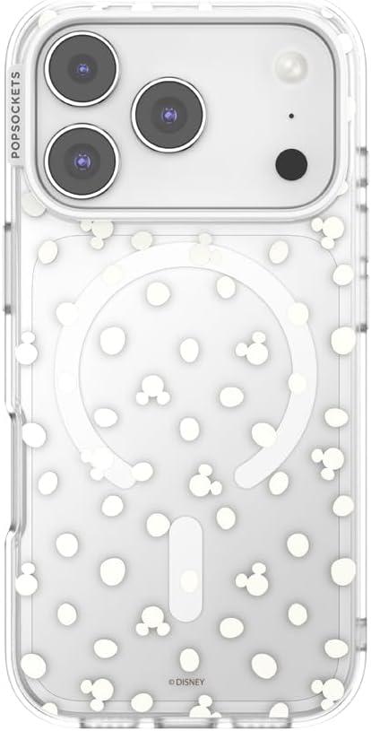 imagePopSockets iPhone 15 Pro Max Case Compatible with MagSafe Phone Case for iPhone 15 Pro Max Wireless Charging Compatible Case Only Mickey Polka DotMickey Polka Dot