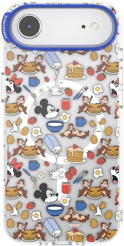 imagePopSockets iPhone 15 Pro Max Case Compatible with MagSafe Phone Case for iPhone 15 Pro Max Wireless Charging Compatible Case Only Mickey Polka DotMickeys Breakfast Buffet