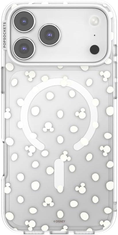 imagePopSockets iPhone 15 Pro Max Case Compatible with MagSafe Phone Case for iPhone 15 Pro Max Wireless Charging Compatible Case Only Mickey Polka DotMickey Polka Dot