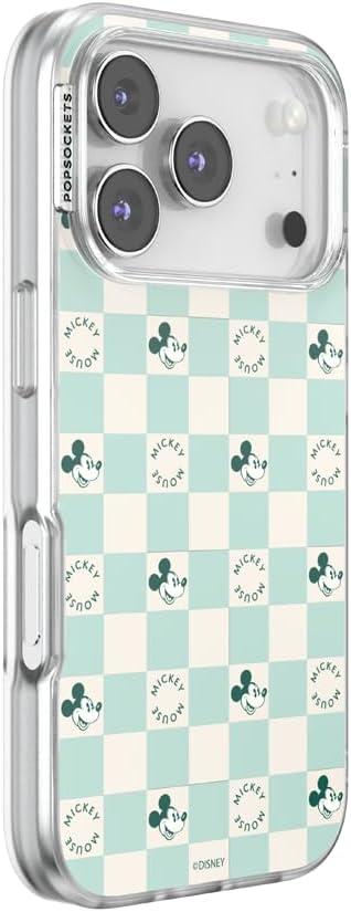 imagePopSockets iPhone 15 Pro Max Case Compatible with MagSafe Phone Case for iPhone 15 Pro Max Wireless Charging Compatible Case Only Mickey Polka DotMickey Classic Check