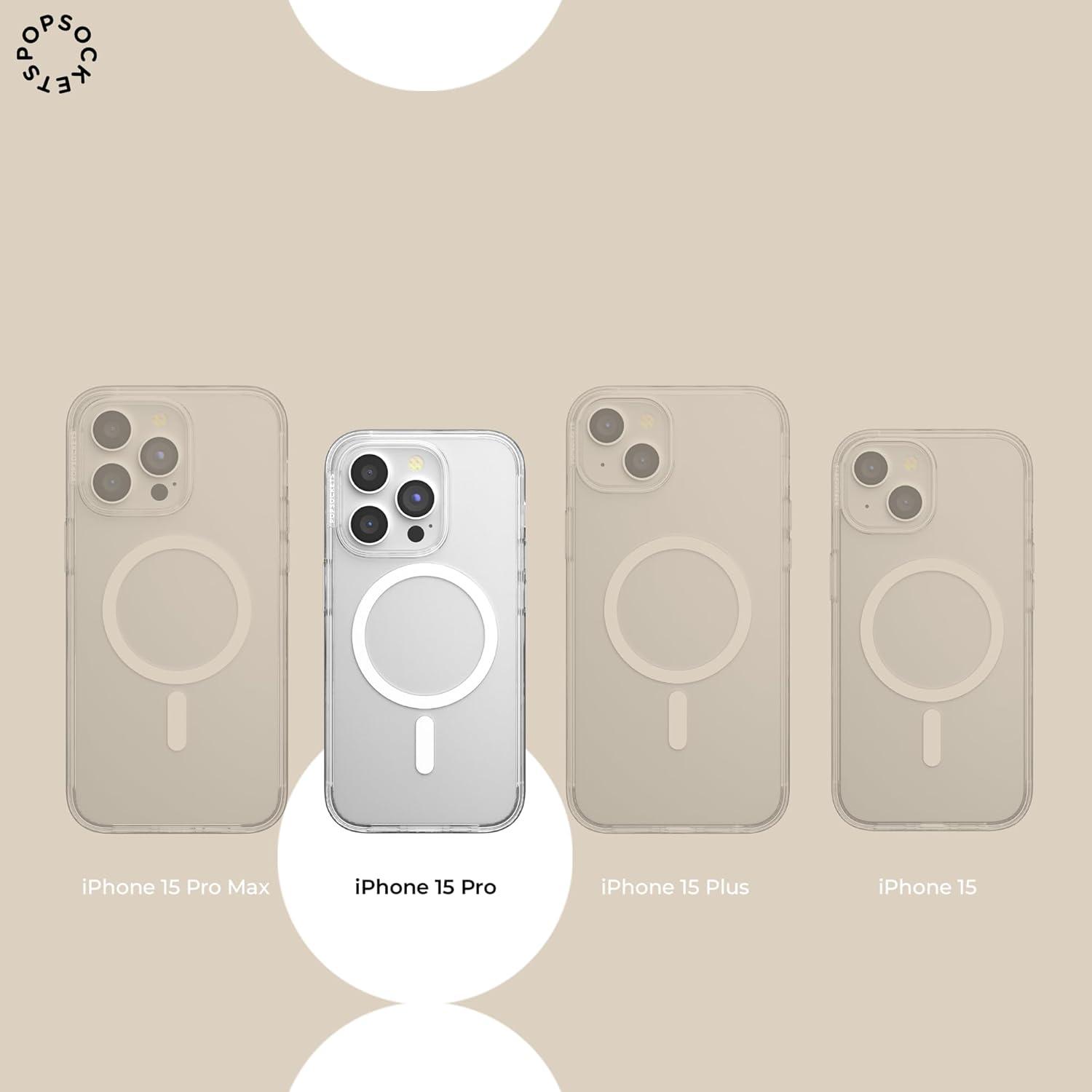 imagePopSockets iPhone 15 Pro Max Case Compatible with MagSafe Phone Case for iPhone 15 Pro Max Wireless Charging Compatible Case Only Mickey Polka DotMickey Classic Check