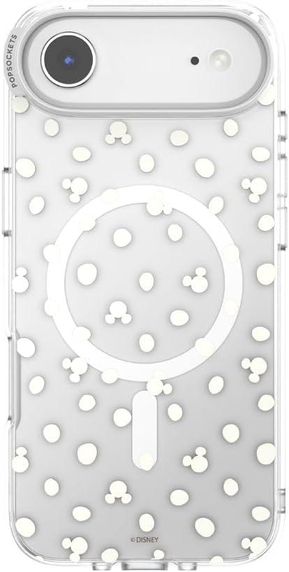 imagePopSockets iPhone 16 Plus Case Compatible with MagSafe Phone Case for iPhone 16 Plus Wireless Charging Compatible Case Only Disney Classics Mod Mickey amp MinnieMickey Polka Dot