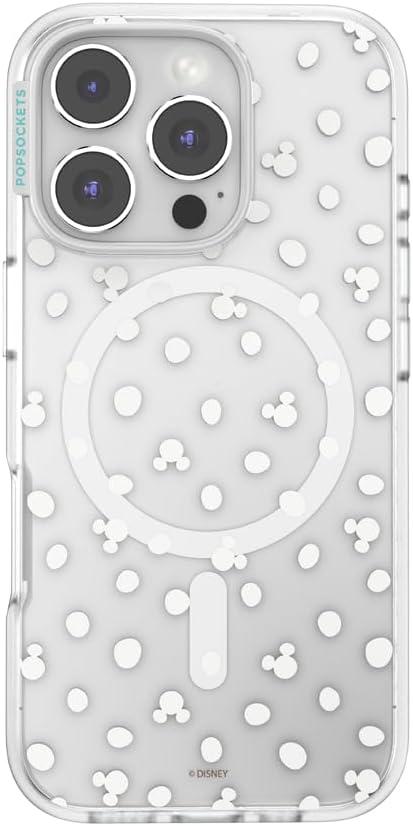imagePopSockets iPhone 16 Plus Case Compatible with MagSafe Phone Case for iPhone 16 Plus Wireless Charging Compatible Case Only Disney Classics Mod Mickey amp MinnieMickey Polka Dot