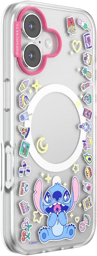 imagePopSockets iPhone 16 Plus Case Compatible with MagSafe Phone Case for iPhone 16 Plus Wireless Charging Compatible Case Only Disney Classics Mod Mickey amp MinnieStitch Snack Attack