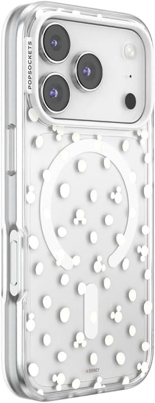 imagePopSockets iPhone 16 Plus Case Compatible with MagSafe Phone Case for iPhone 16 Plus Wireless Charging Compatible Case Only Disney Classics Mod Mickey amp MinnieMickey Polka Dot