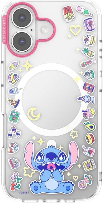 imagePopSockets iPhone 16 Plus Case Compatible with MagSafe Phone Case for iPhone 16 Plus Wireless Charging Compatible Case Only Disney Classics Mod Mickey amp MinnieStitch Snack Attack