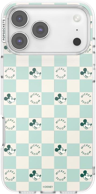 imagePopSockets iPhone 16 Pro Case Compatible with MagSafe Phone Case for iPhone 16 Pro Wireless Charging Compatible Case Only Mickey Polka DotMickey Classic Check
