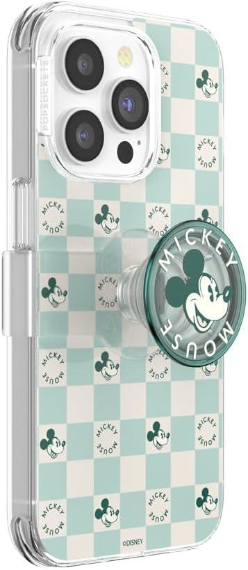 imagePopSockets iPhone 16 Pro Case Compatible with MagSafe Phone Case for iPhone 16 Pro Wireless Charging Compatible Case Only Mickey Polka DotMickey Classic Check