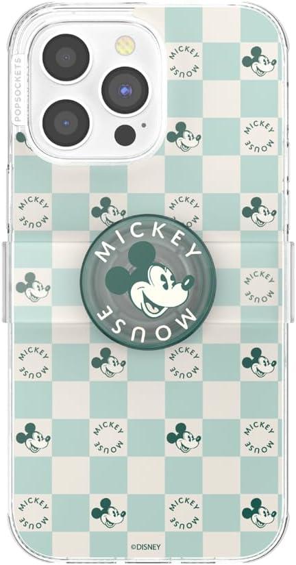 imagePopSockets iPhone 16 Pro Case Compatible with MagSafe Phone Case for iPhone 16 Pro Wireless Charging Compatible Case Only Mickey Polka DotMickey Classic Check