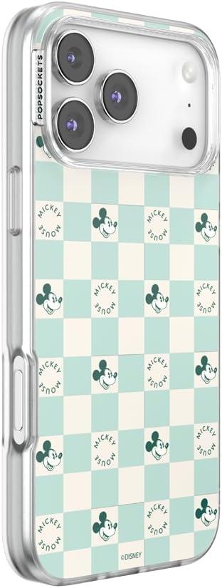 imagePopSockets iPhone 16 Pro Case Compatible with MagSafe Phone Case for iPhone 16 Pro Wireless Charging Compatible Case Only Mickey Polka DotMickey Classic Check