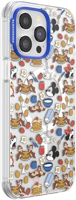 imagePopSockets iPhone 16 Pro Case Compatible with MagSafe Phone Case for iPhone 16 Pro Wireless Charging Compatible Case Only Mickey Polka DotMickeys Breakfast Buffet